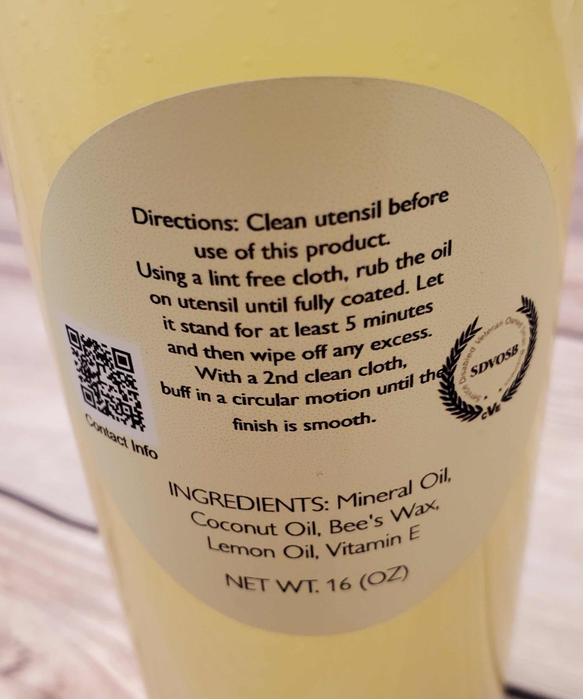Mason’s Wood Utensil Maintenance Oil — handcrafted by a veteran-owned business, formulated to nourish and protect cutting boards and wooden kitchen tools.